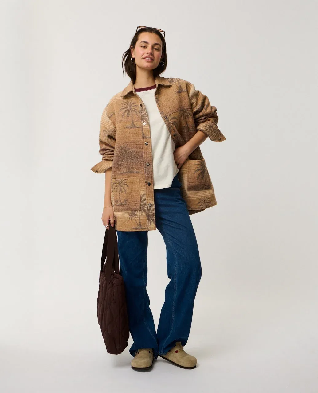 Retro Swell Jacquard Shacket