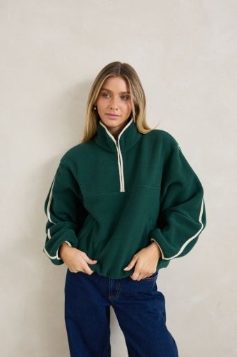 Camp half zip sherpa pullover