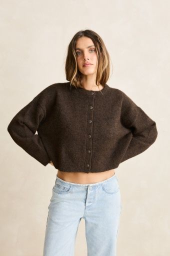 Estelle fluffy knit cardigan