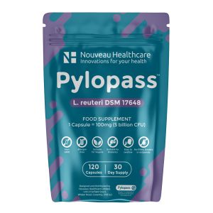 Pylopass (L. reuteri DSM 17648) Binds Specific Stomach Bacteria)