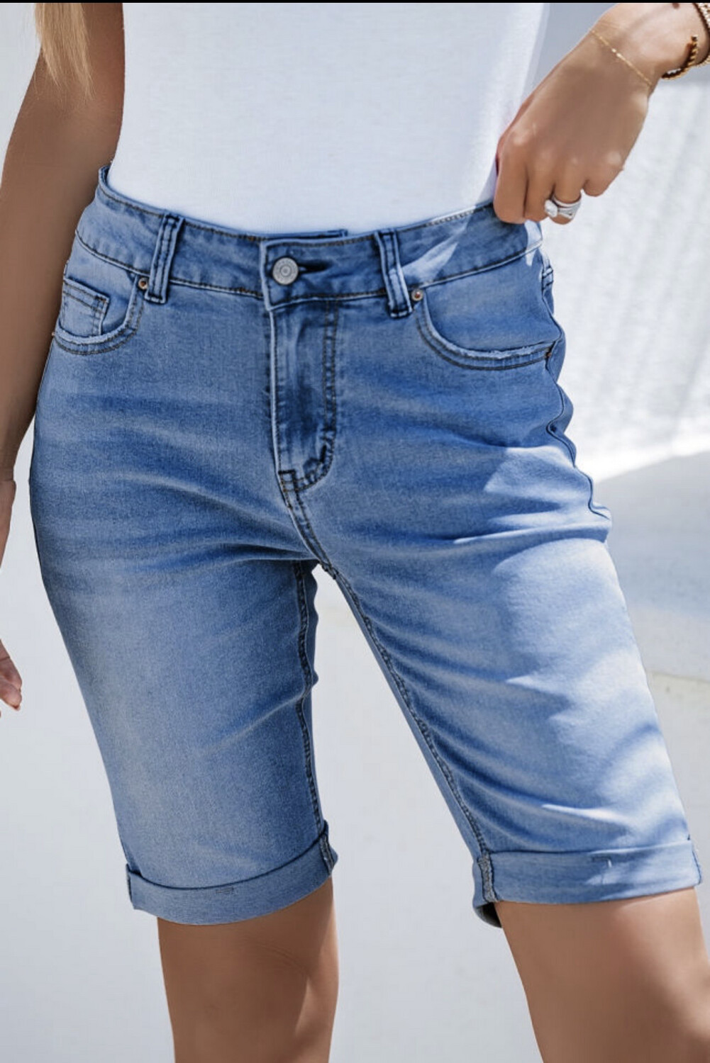 Blue Bermuda Shorts