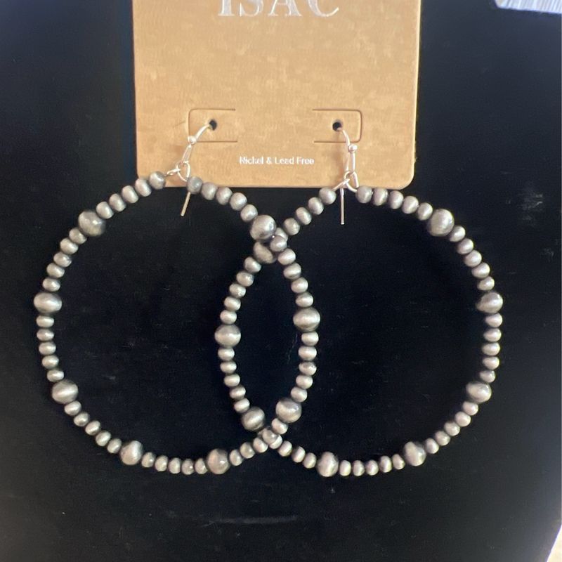 Navajo Pearl Hoop Earrings