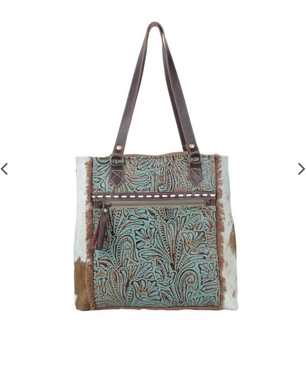 Myra AMETHYST CANVAS AND HAIRON BAG