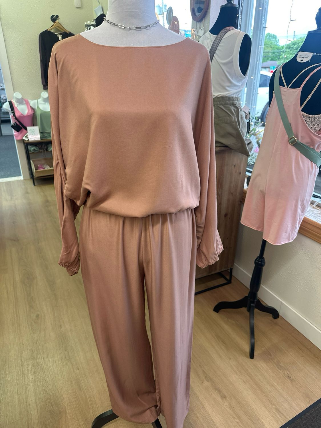 Lt Mauve Dolman Top, Size: Small