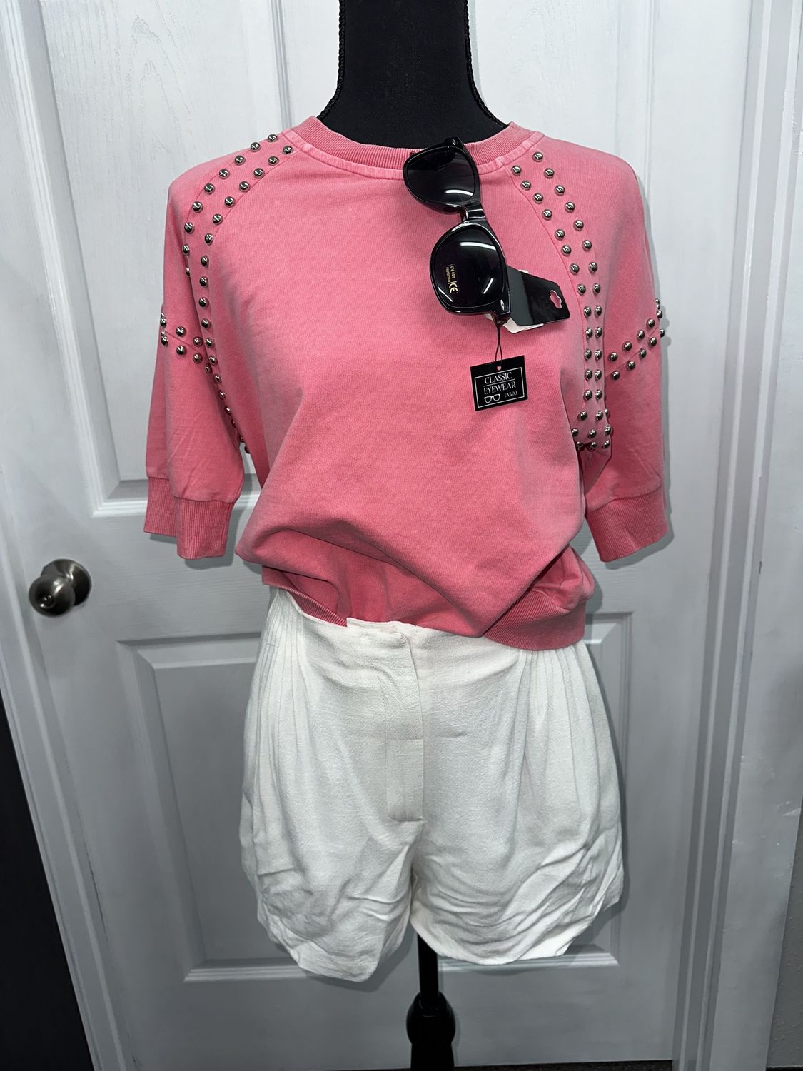 Pintuck Linen Shorts