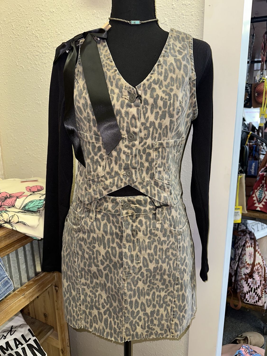 High Rise Cheetah Mini Skirt