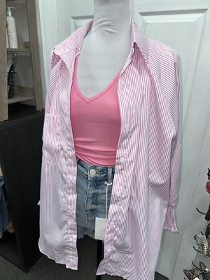 Ribbed V Neck Sleeveless Top