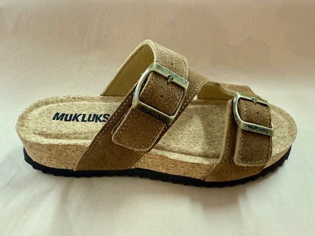 Mukluk Cognac Suede Sandals