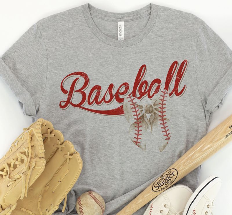 Baseball Bow Vintage T-Shirt