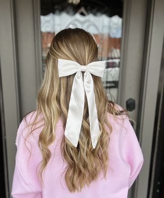 Adult hair bow with clip