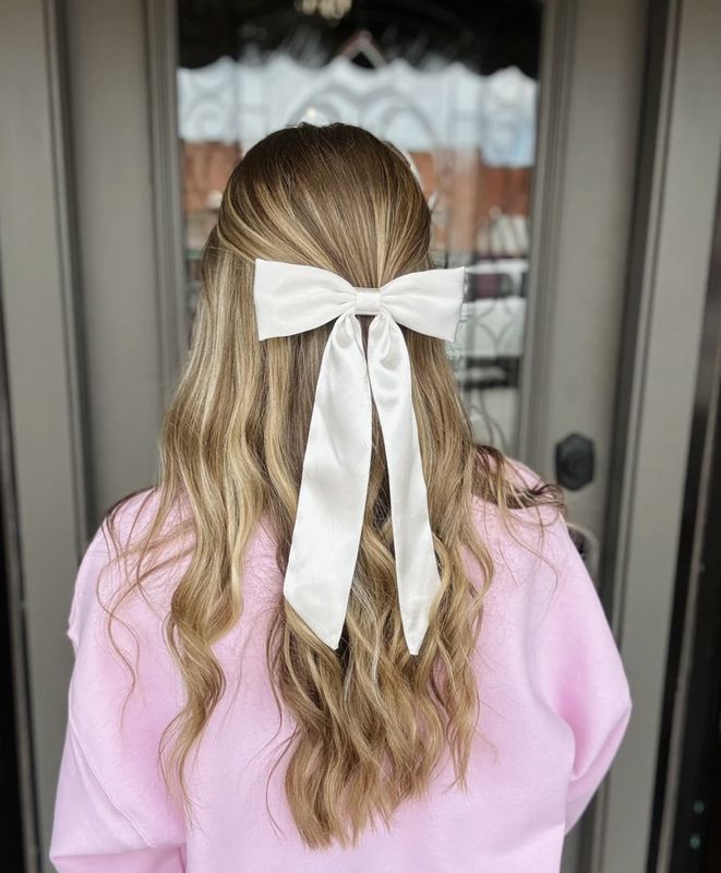 Adult hair bow with clip