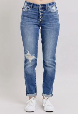 Judy Blue Mid Rise Boyfriend Fit