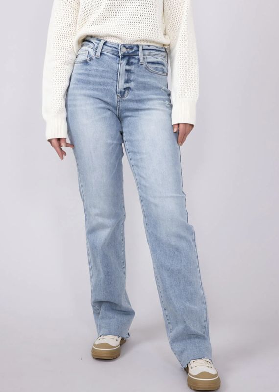 Judy Blue Mid Rise Lt Blue Dad Jeans
