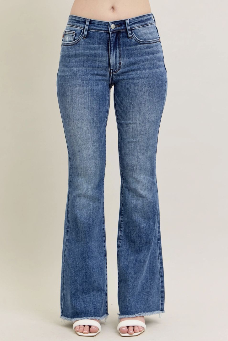 Vintage Wash Flare W/ Destroy and Fray Hem