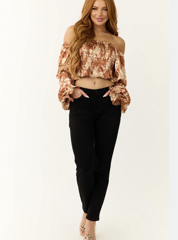 Judy Blue Skinny Mid Rise Tummy Control-, Black