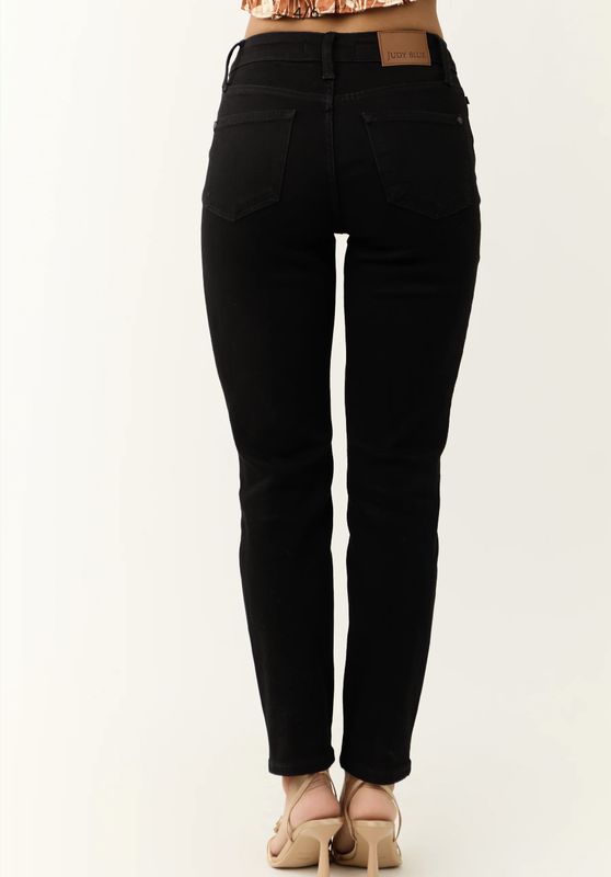 Judy Blue Skinny Mid Rise Tummy Control-, Black