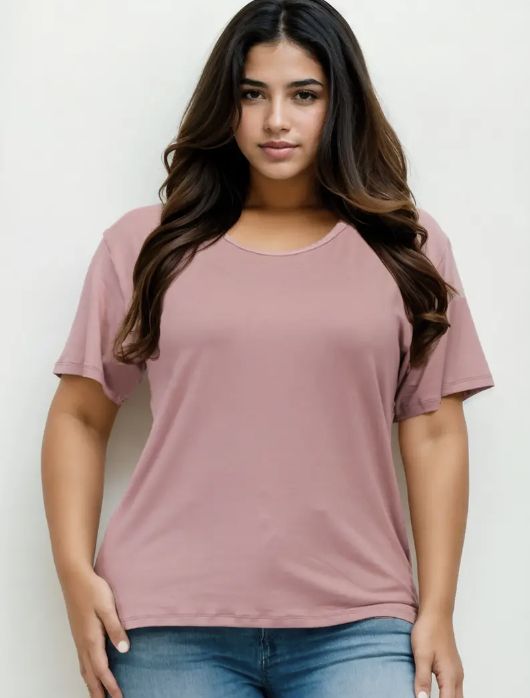 Plus Size Basic Short Sleeve T-Shirt