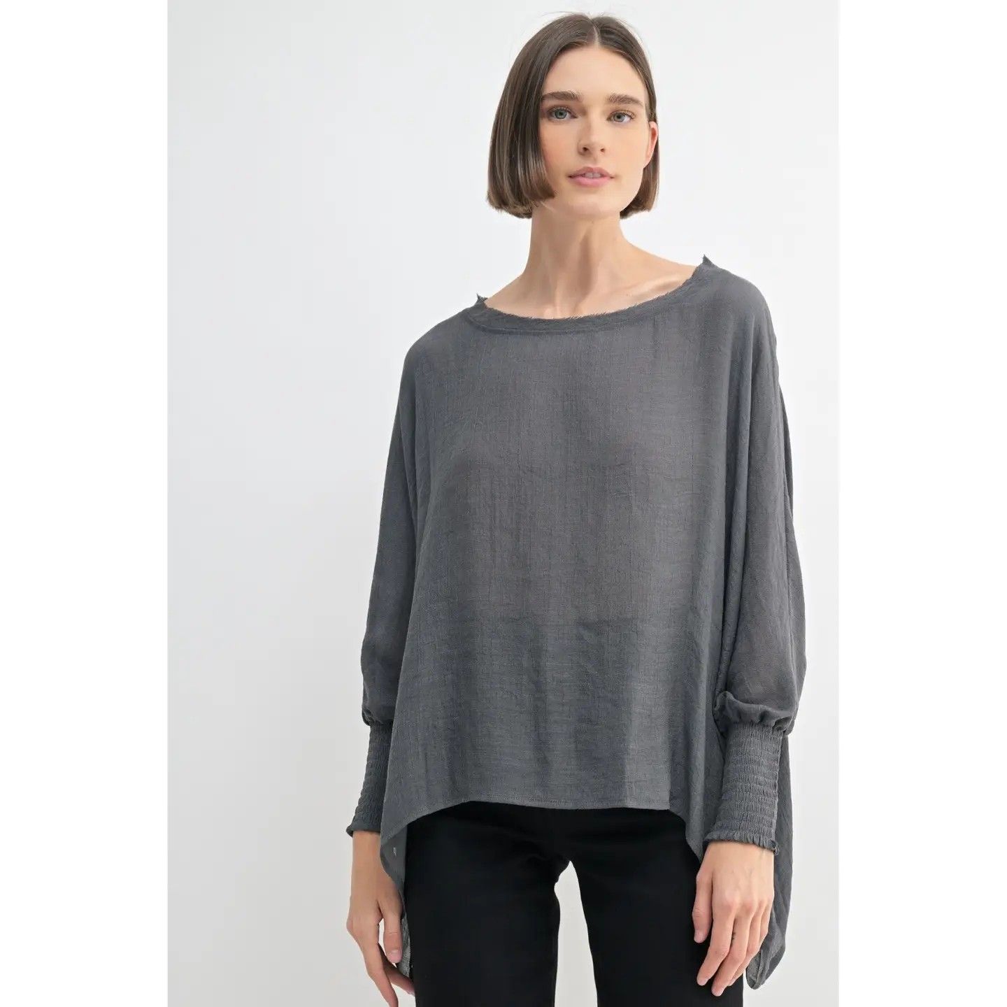 Solid Oversized Top