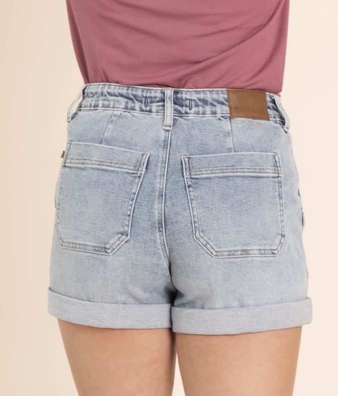 Judy Blue High Waist Cuffed Jogger Shorts