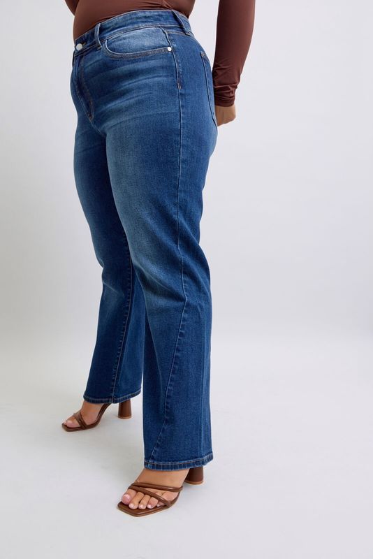 Judy Blue MR Side seam detail Straight Fit Plus Size