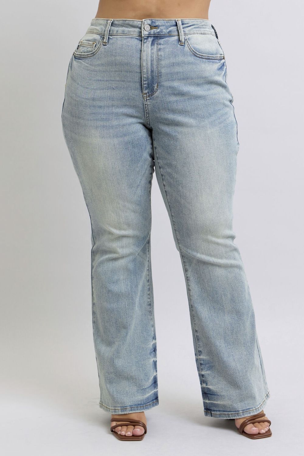 Judy Blue MR Pin Tack Detail Flare Plus Size