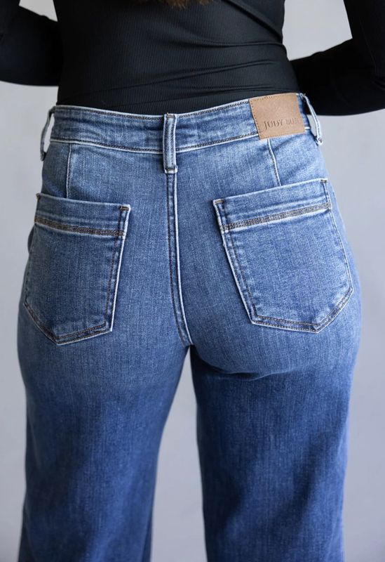 Judy Blue Mid Rise Trouser Retro Fit Jeans