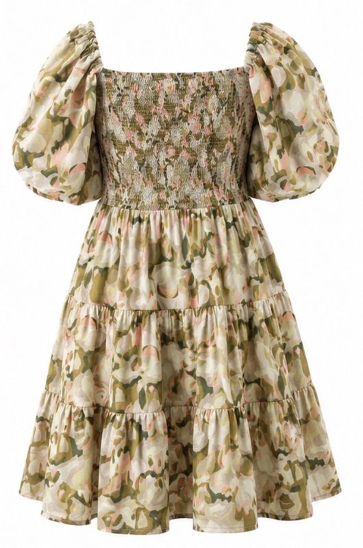 Floral Olive Dress