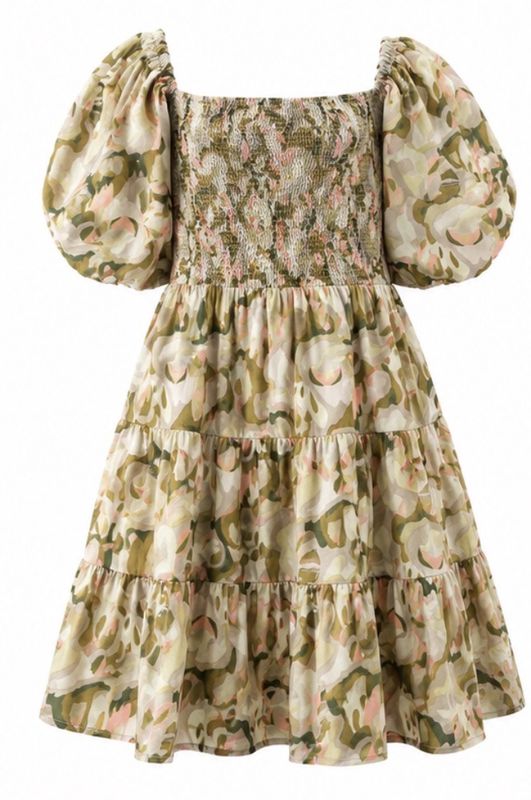 Floral Olive Dress