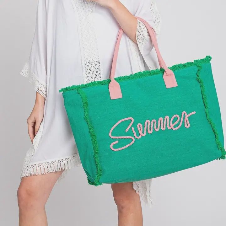 Sewn Rope Summer Tote Bag
