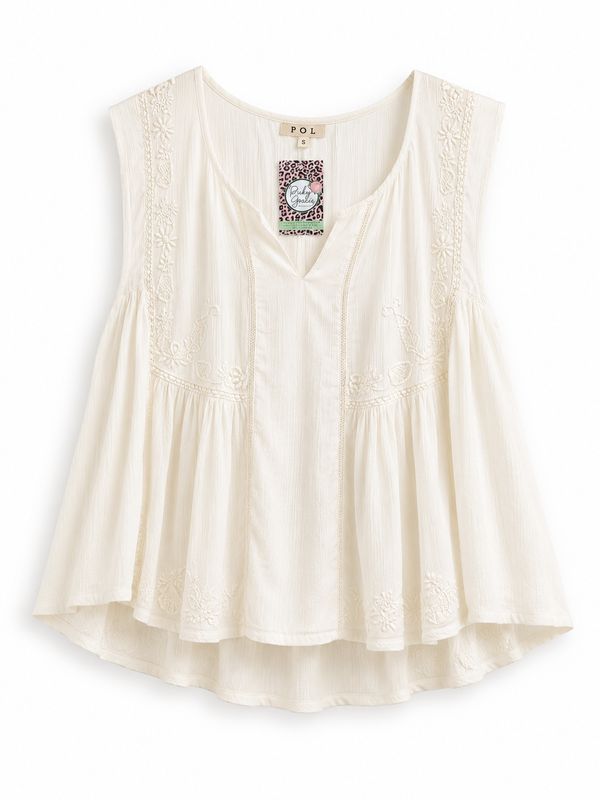 POL Ivory Sleeveless Shirt