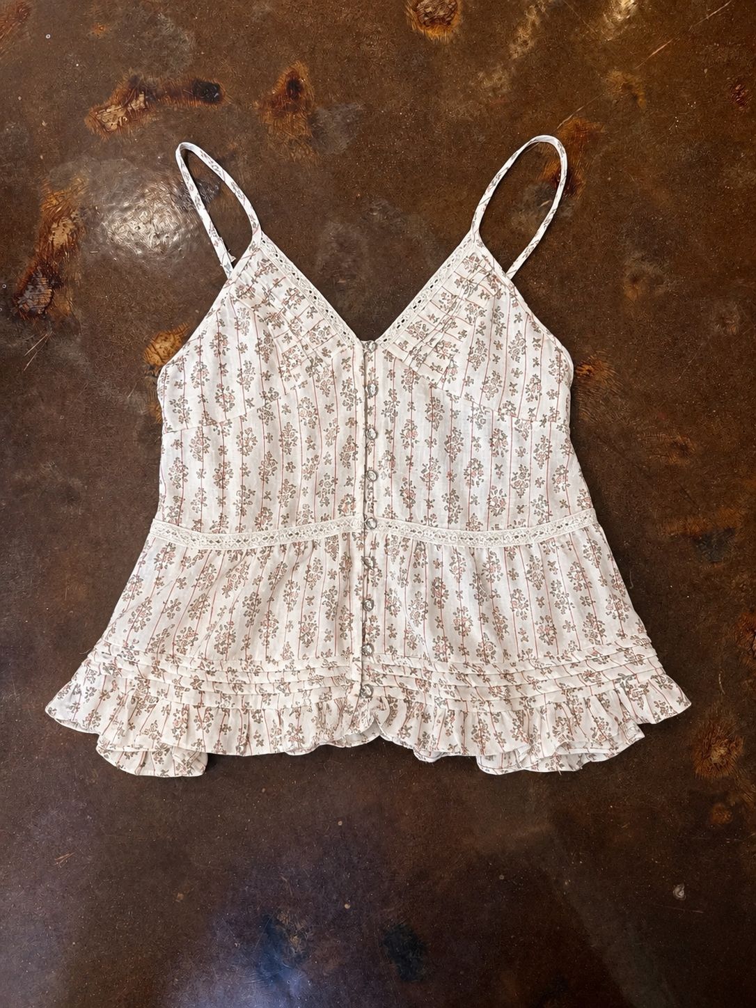 V Neck Sleeveless Button Down Top