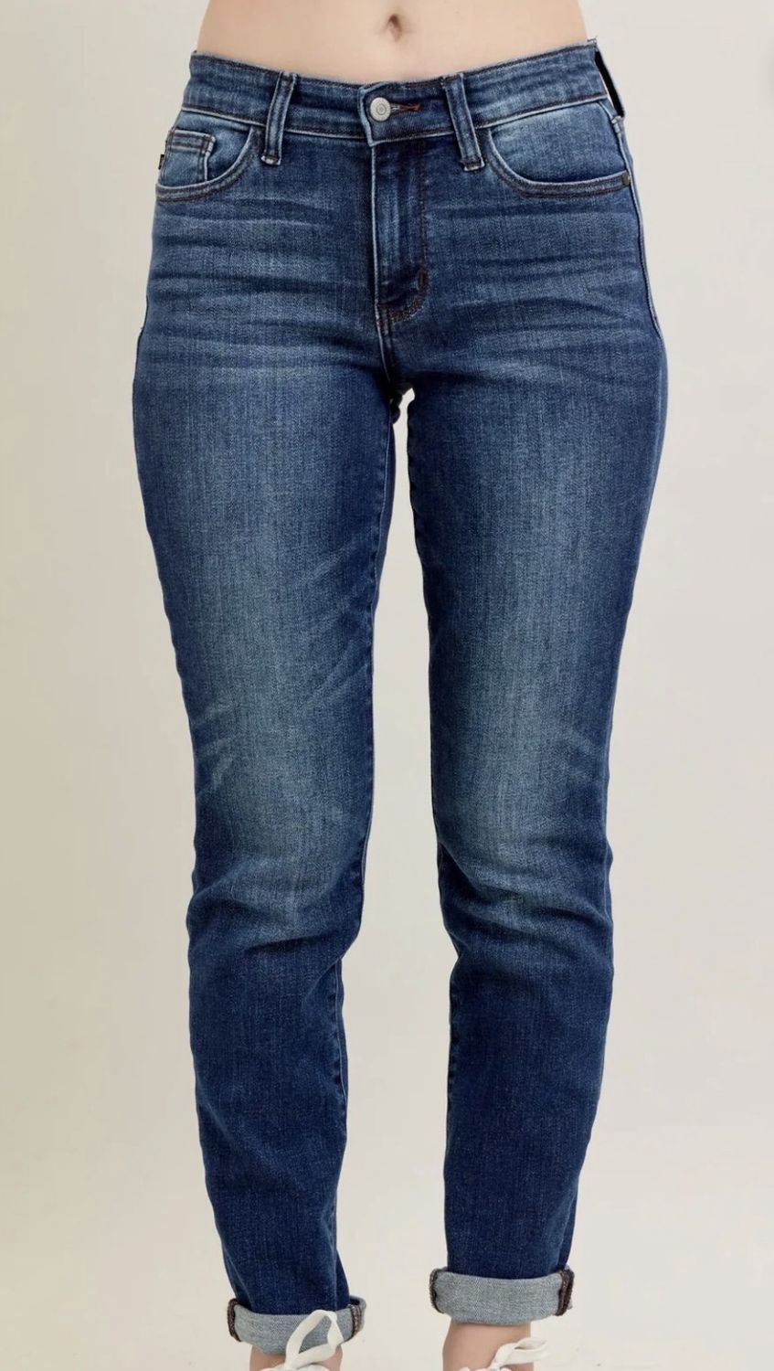 Judy Blue Cuffed Slim Fit Mid-Rise
