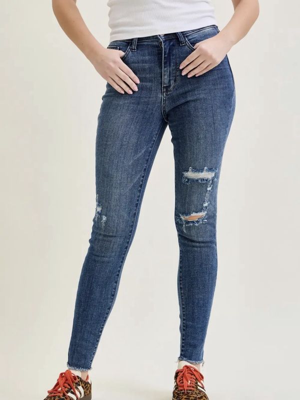 Judy Blue High Waist Skinny w Destroy