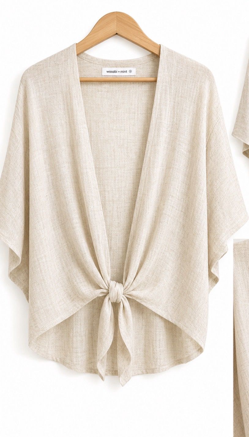 Linen Tied Cardigan