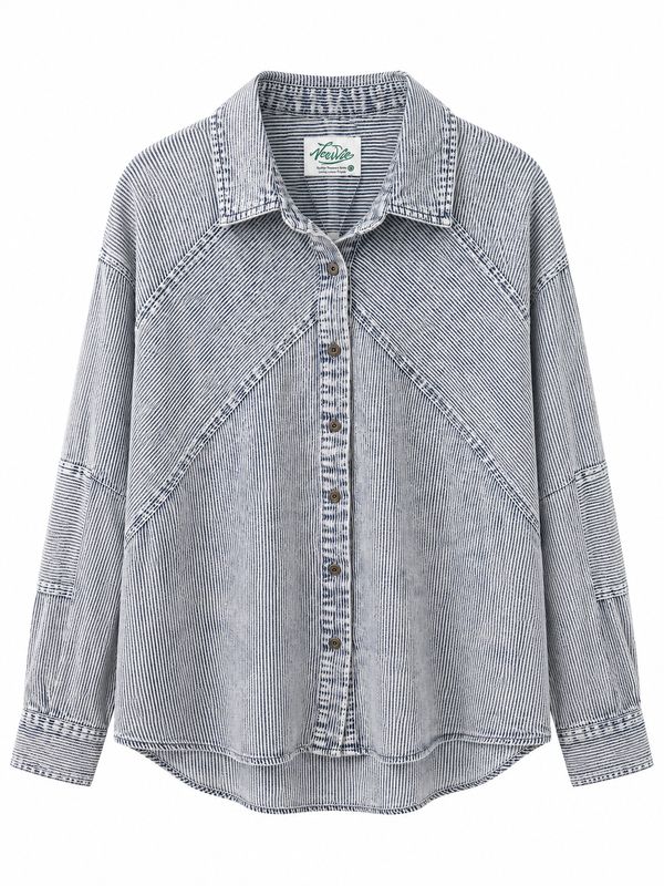 Mineral Washed Chambray Button Down Shirt
