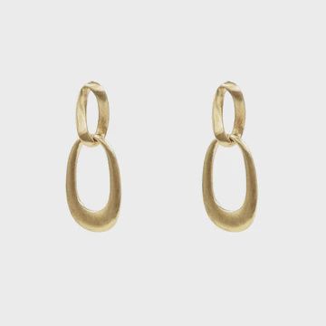 Matte Open Double Circle 2" Earring