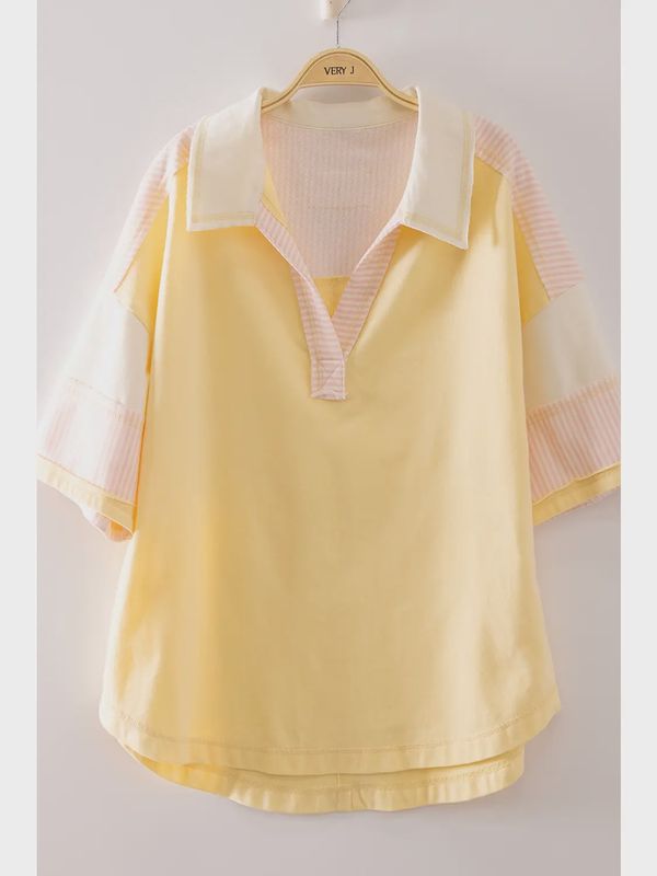 Oversized Half Sleeve Casual Knit Top