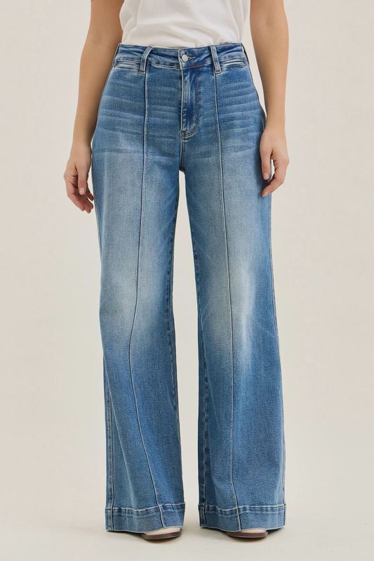 Judy Blue High Waist LIZA Palazzo Tall Girl Jeans 35" Inseam