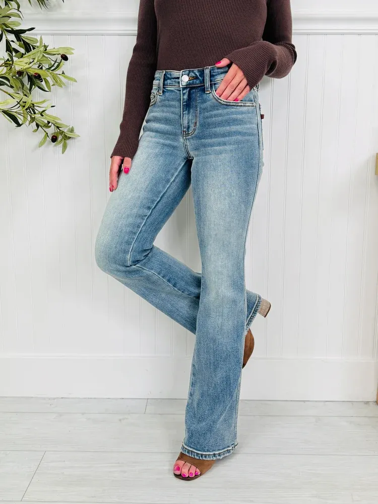 Judy Blue High Waist Daisy Boot Cut Long Length