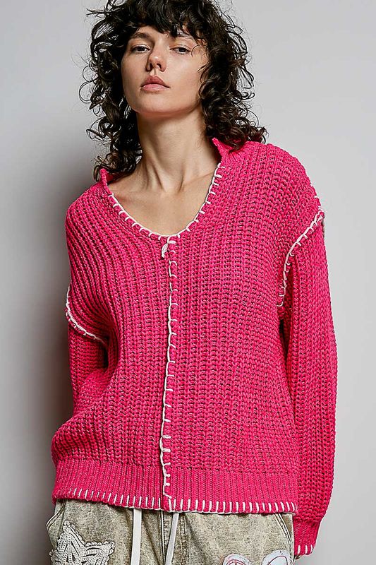 POL Fushia Sweater