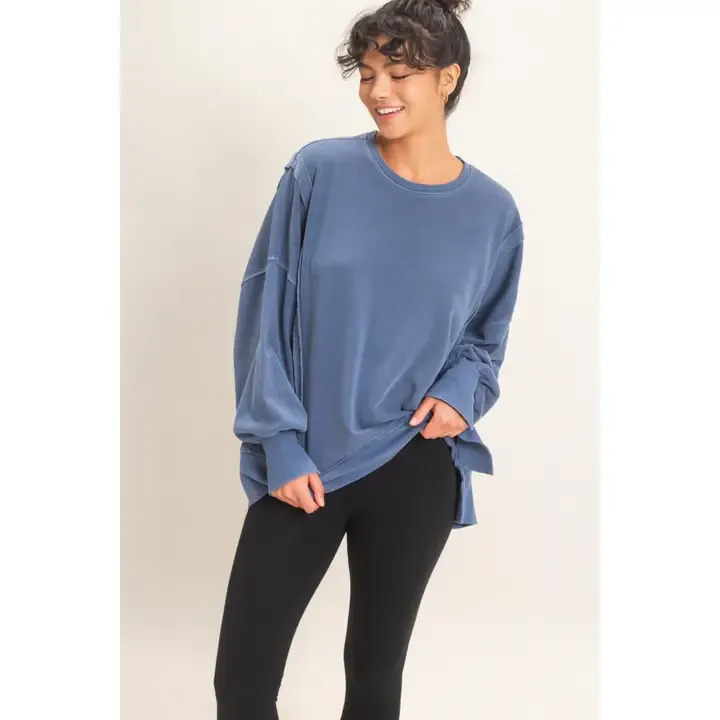 HYFVE Pigment dye Oversized exposed seam Sweatshirt