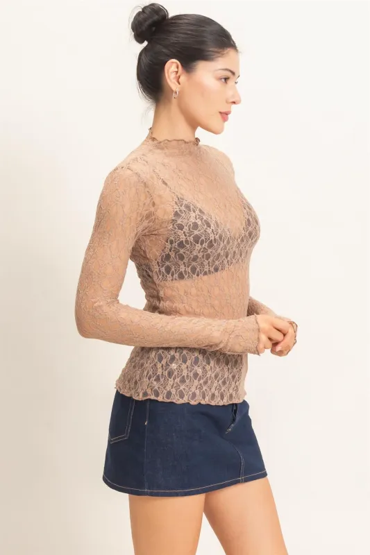 Long Sleeve Lace Top