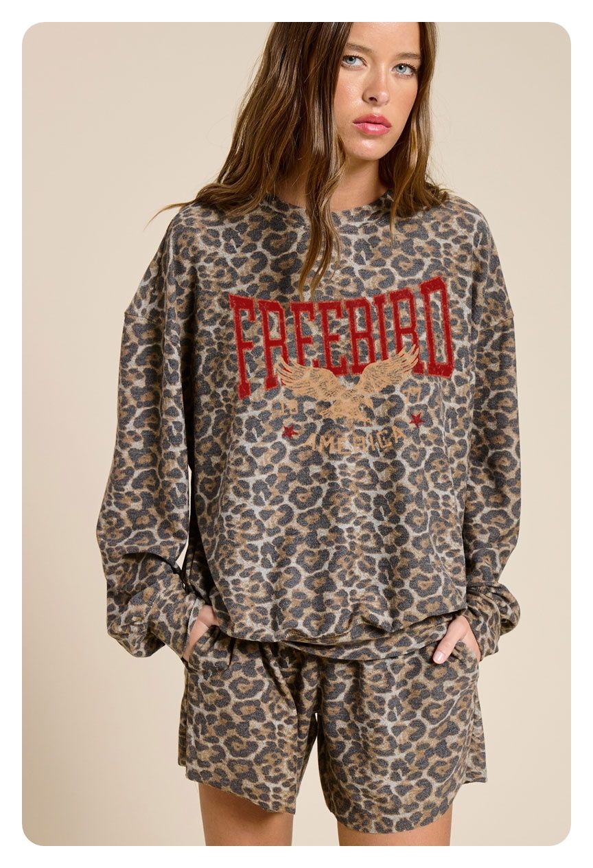 Zutter Cheetah Freebird Top