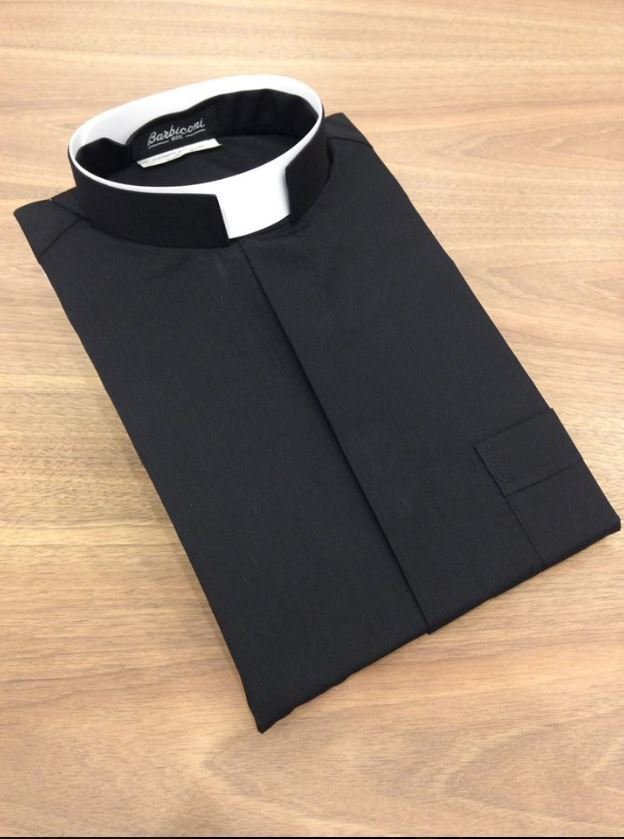 Barbiconi - Black Roman Front - Poly Cotton - Long Sleeve Shirt