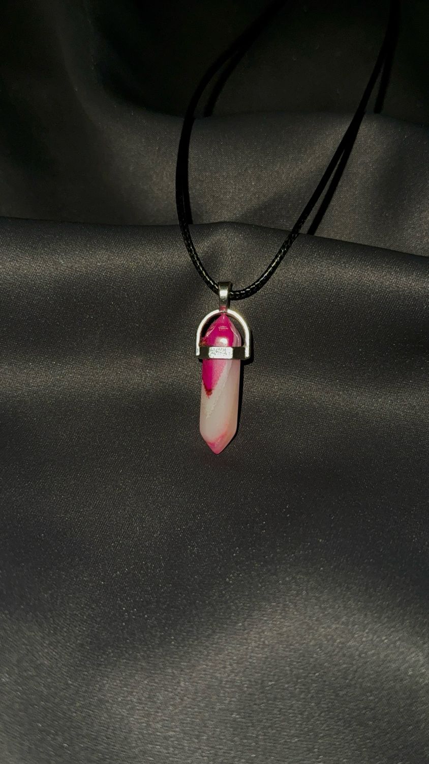 Ahat roze spic privjesak