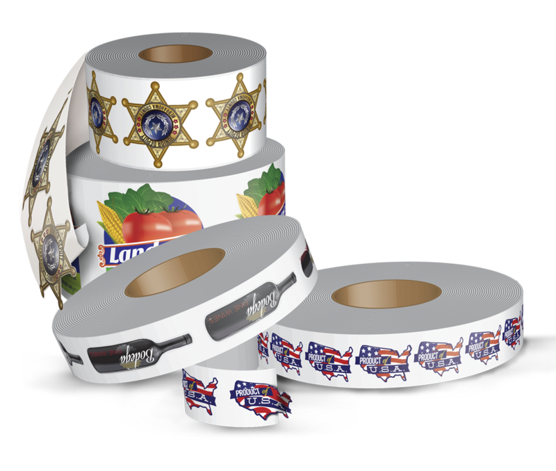 1&quot; x 2.5&quot; Semi-Gloss Paper Roll Label, 500 - 4/0