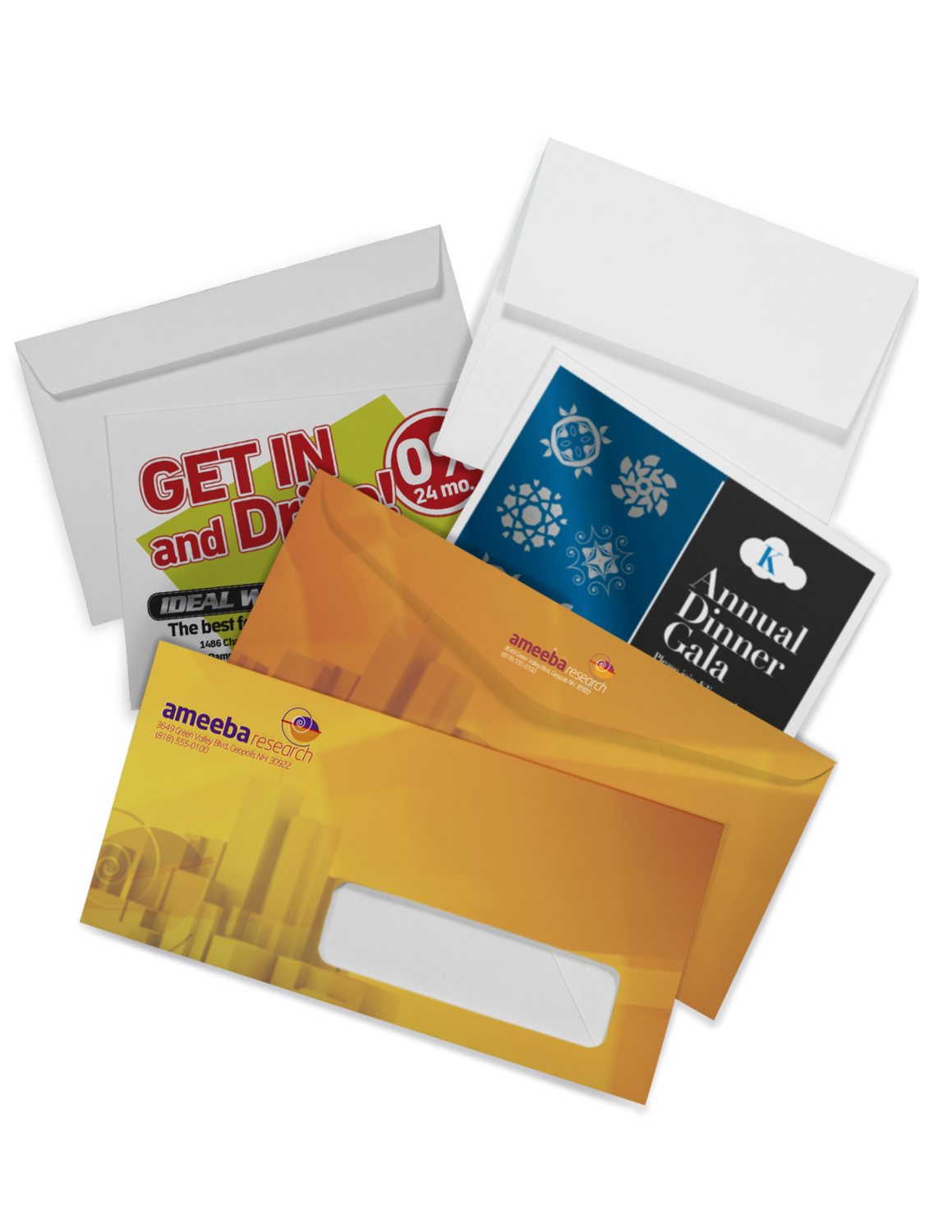 3.875&quot; X 8.875&quot; #9 ENVELOPE on 70lb Text, 500 - 4/0