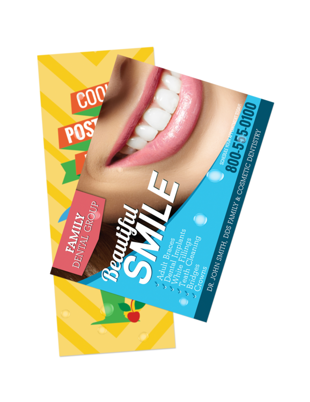 3.667&quot; x 8.5&quot; 10PT Waterproof Full Color Postcards, 2500 - 4/0