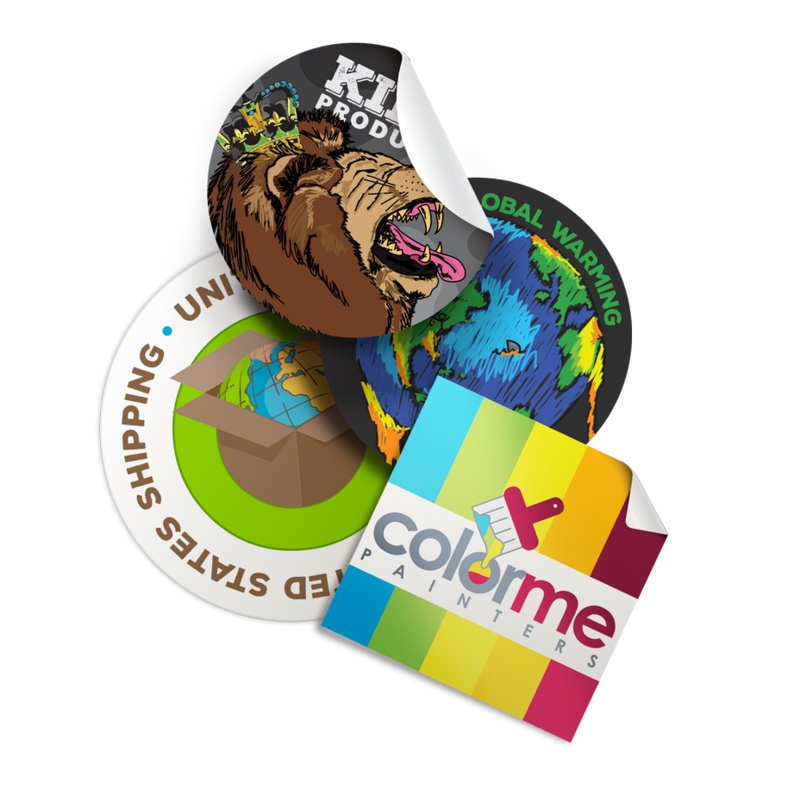 4&quot; x 4&quot; Stickers with UV, 2500 - 4/0