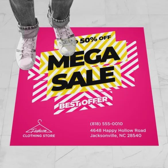 12&quot; x 18&quot; Slip-Resistant Floor Graphics